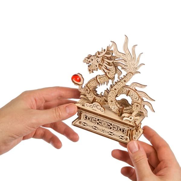 Trädrake - Ugears - 3D-pussel i trä Flerfärgad