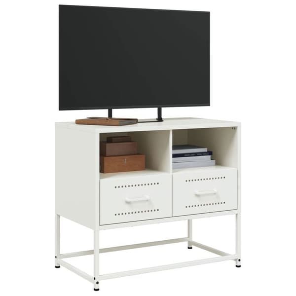 vidaXL TV-möbel vit 68x39x60,5 cm stål 846553