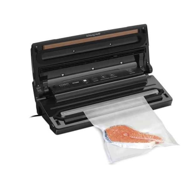 CASO VC250 Vacuum Sealer - Dubbel tätning - 120 Watt - Silver / Svart Silver / Svart