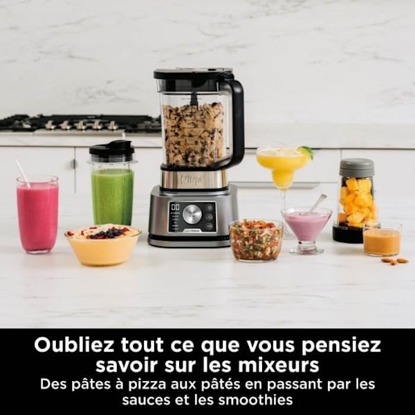 Blender Ninja Blender 3-i-1 Foodi Power Nutri CB350EU - automatiska program - Kanna 2,1 L, skålar 700 ml och 400 ml - 1200 W Pengar