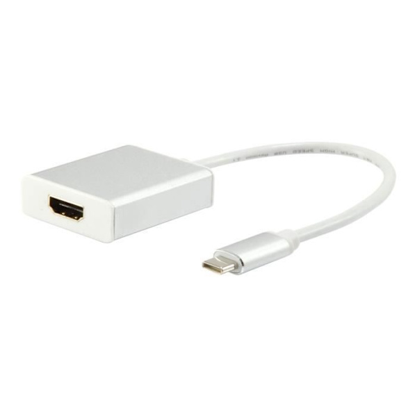 HDMI audio-video-adapter - USB USB-C (M) till HDMI (F) 15 cm 4K-stöd - utrusta Vit