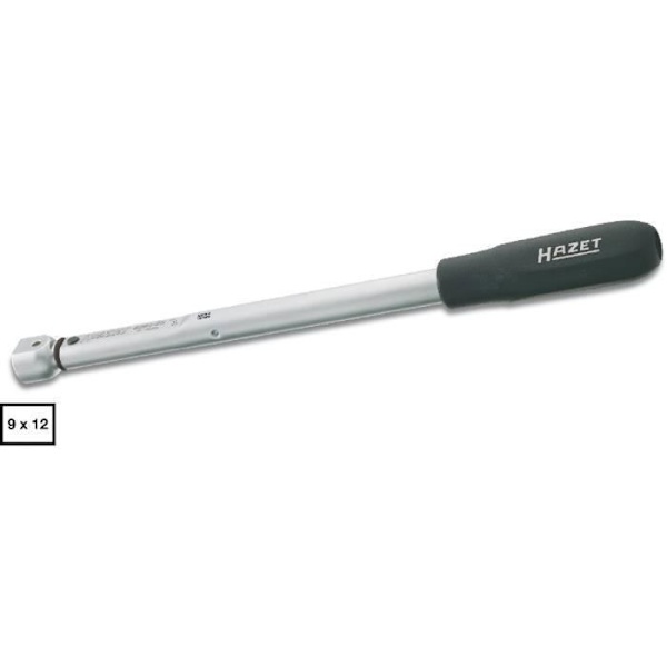 Hazet Momentnyckel - Tolerans: 2% - Kvadrat hona 9 x 12 mm - Total längd: 315 mm - Nm min.-max.: 15 - 85 - 6391-85