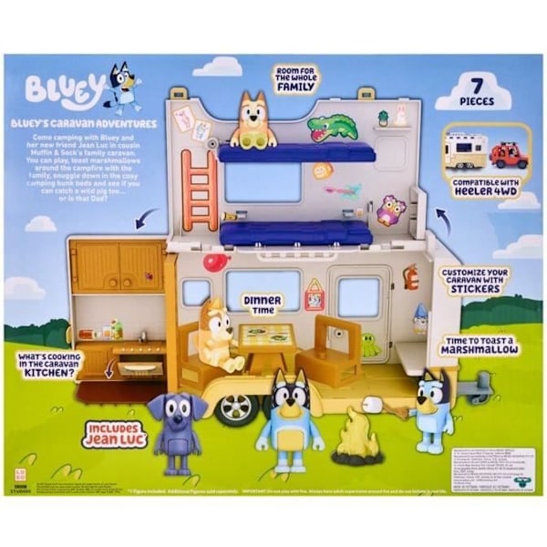 Bluey's Caravan Figur - Älgleksaker vit och brun