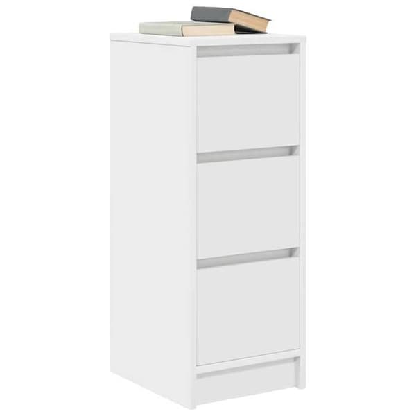 vidaXL Buffé vit 29,5x34x76 cm ingenjörsträ 861634