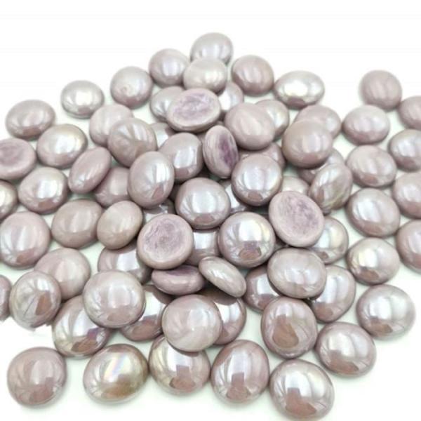 Armena Lot om 75 Opaque Purple Glass Cabochons Diameter 17-20 mm 300 g - 2001708ym001