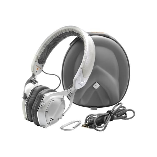 V-MODA XS hörlurar med mikrofon i full storlek 3,5 mm jack silvervit