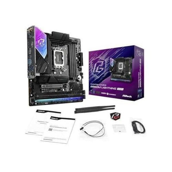 90-MXBQG0-A0UAYZ Moderkort ASRock Phantom Gaming B860M Lightning WiFi (Intel LGA 1851) Micro ATX