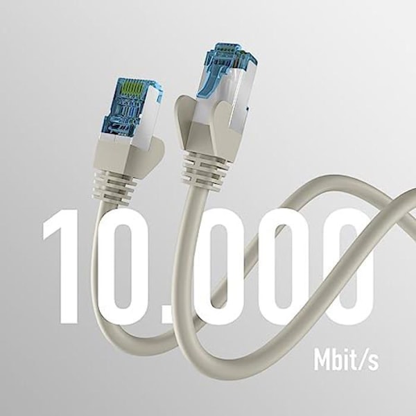 Nätverkskabel - EFB-Elektronik - CAT. 7 - 10 m - Skydd mot vridning - 10 Gbit/s