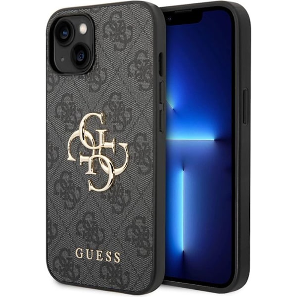 Bakcover - Guess - iPhone 15 Plus - Grå - Bak- och sidoskydd - Hård Grå