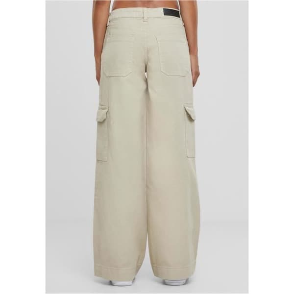 Urban Classics dam cargo jeans - off-white Äggskal 30