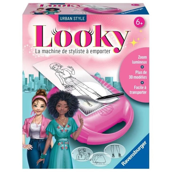 Ravensburger - Looky Midi Urban Style - Moderitningsmaskin för barn från 6 år och uppåt Rosa