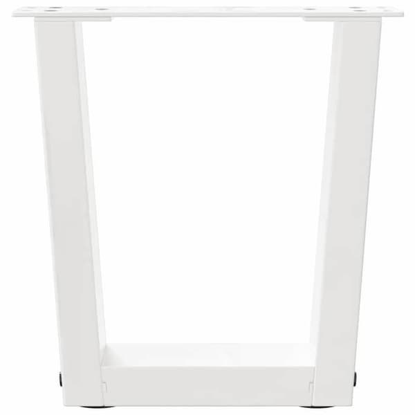 vidaXL V-formade soffbordsben, 2 stycken, vit, 40 x (30-31,3) cm, stål 4012605