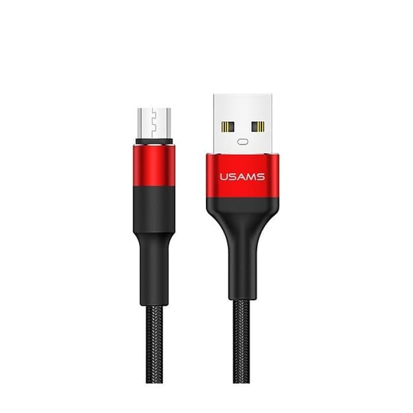 USAMS micro USB-kabel 1,2 m Snabbladdning Röd