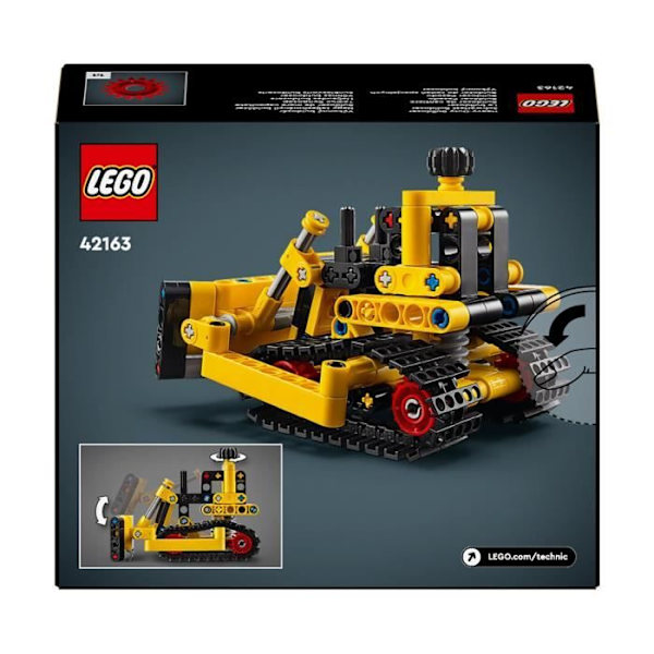 LEGO® 42163 Technic Bulldozer, Byggleksak för barn, Grävmaskinsfordon Flerfärgad