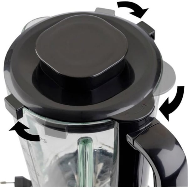 Korona Blender 24040 med glaskanna - 600 watt max. - 2 effektnivåer - 1,5 L kapacitet - Ice Crush funktion - svart