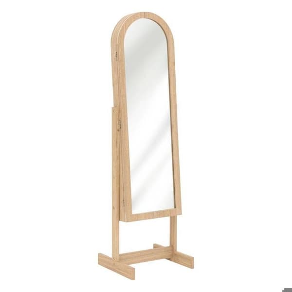 Stående smyckeskrin H145cm trä beige