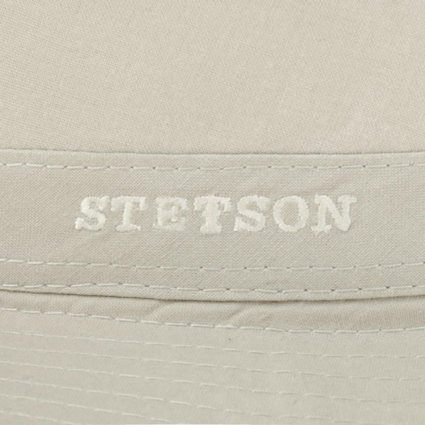 Stetson Bucket Hat, resenärsmössa i ekologisk bomull för män - i soltyg med foder vår-sommar Ljusbeige XL
