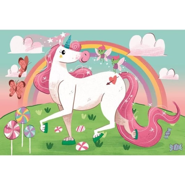 Unicorns Pussel - Clementoni - 104 bitar - Tjej - Från 6 år Enhörning