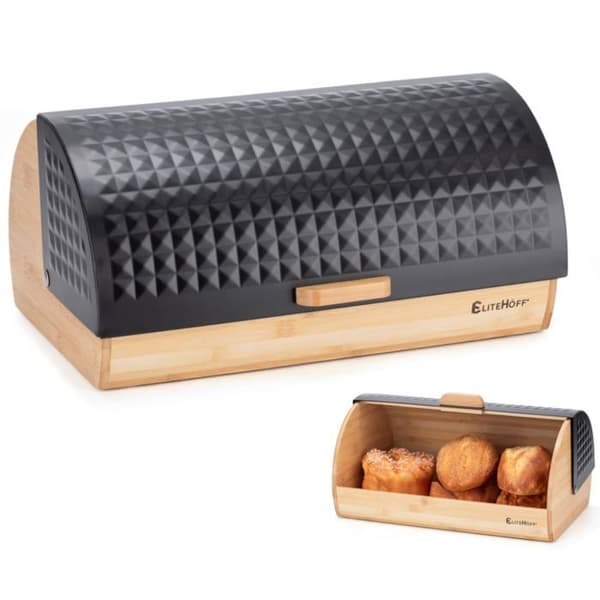 Brödlåda - Elitehoff E-6065 - Bambu - Svart - Modernt Design Bambu