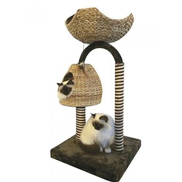 Kattträd - CROCI - NATURAL AZALEA - sisal, jute, vattenhyacint, bananblad - 50x50x95,5 cm
