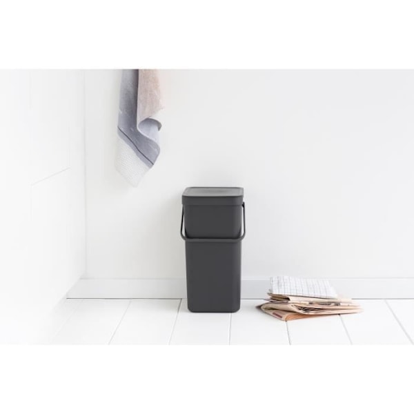 BRABANTIA Papperskorg Sort & Go 16 L grå Grå