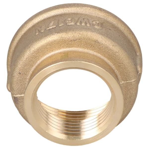 Mässingsreduktionsmuff 6/4"x1" gul