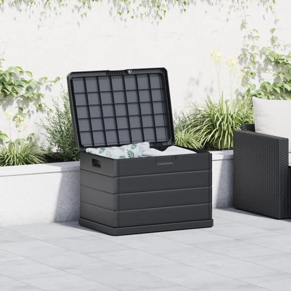 Trädgårdsbox Anthracite, 77,5 x 54,5 x 53 cm, Plast, 170 L