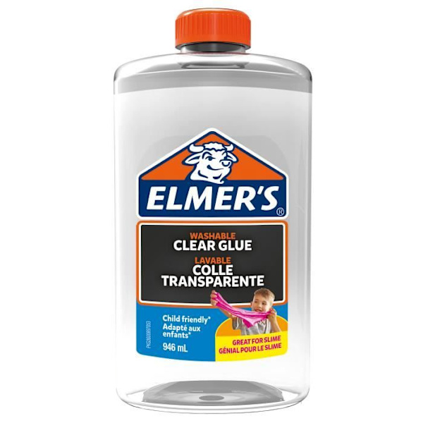 Transparent flytande lim - Elmer's - 946 ml - Lämplig för barn - Tvättbar - Rinner inte Transparent