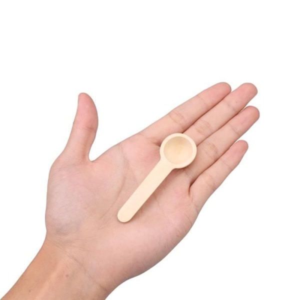 Träskedar - BQLZR - 50 stycken - Träfärg - Mått 7.5x2.4x1.3 cm - Ekologisk trä färg