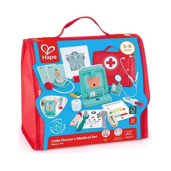 Hape Kit för den lilla doktorn väska Mint / Ljusblå