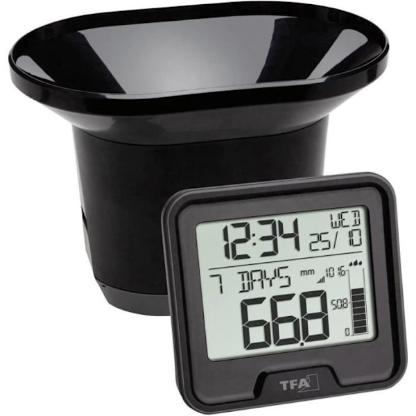 Regnmätare TFA Dostmann Funk-Regenmesser DROP 47.3005.01 - Svart - Inomhus - Vuxen - Unisex svart