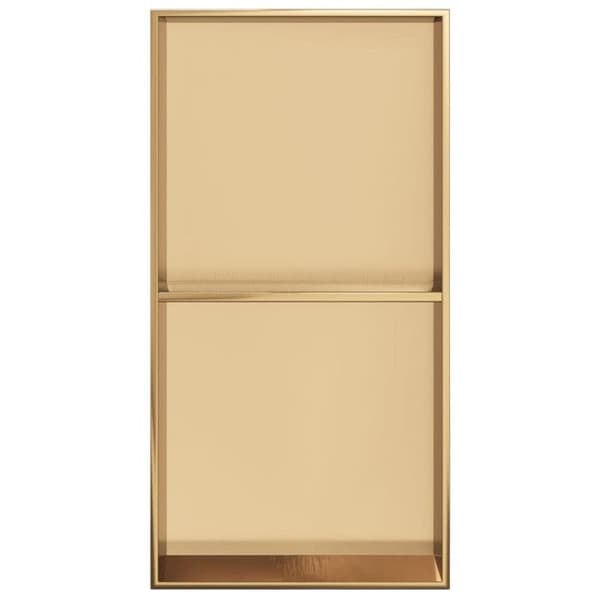 Nisch för borstat guld dusch 32x62x9 cm rostfritt stål
