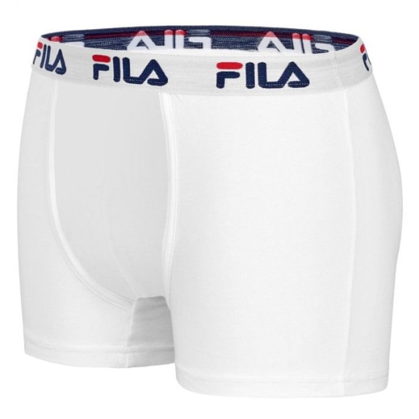 Fila boxershorts i bomull för män, boxershorts för män, slitstarka, halkskydd (paket med 2) Vit jag