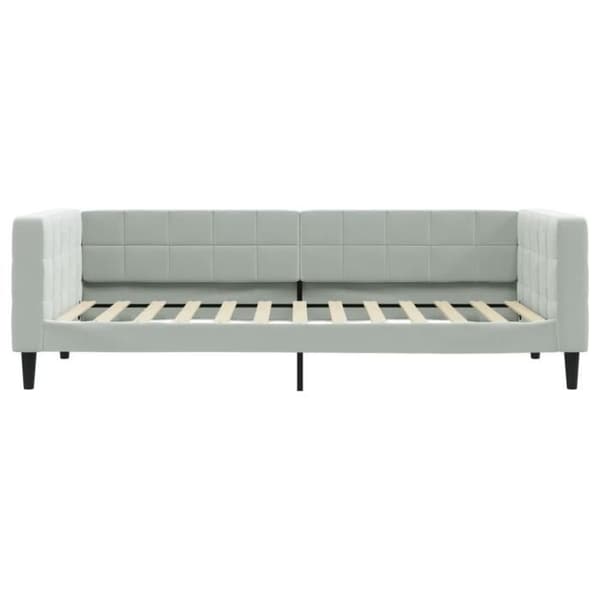 vidaXL Lätt grå vilosäng 100x200 cm sammet 354015