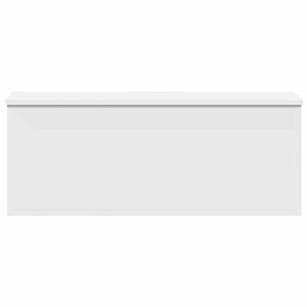 Förvaringslåda vit 90x35x35 cm träfiberboard Vit