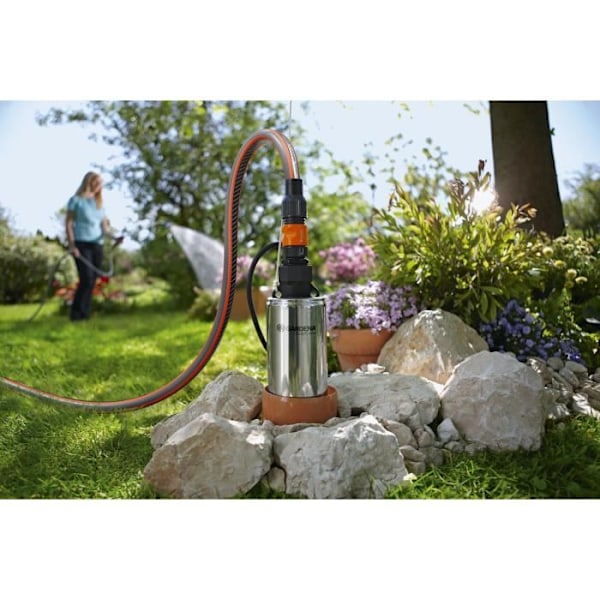GARDENA 5500/5 dränkbar borrhålspump i rostfritt stål - 850W 4,5 bar Grå