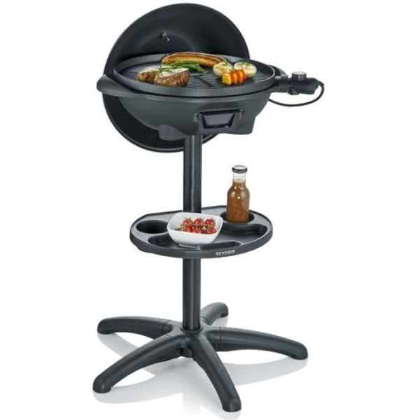 Elgrill grill - SEVERIN - PG 8541 - 2000 Watt - Matt svart - 1320 cm² Svart