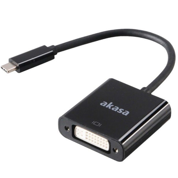 Akasa telefonkabel - AK-CBCA09-15BK - 15 cm USB 3.1 Typ C USB-C till DVI-omvandlare - Svart