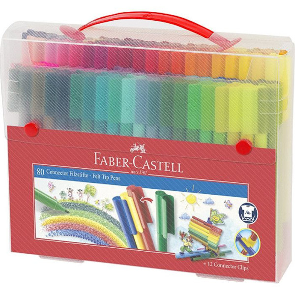 Skrivmaterial - Faber-Castell - 155579 - Flerfärgad - Röd - 80 bitar Flerfärgad