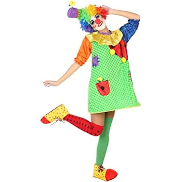 Clownkvinnadräkt - ATOSA - Modell M - 1 stycke - För vuxna - Från 18 år