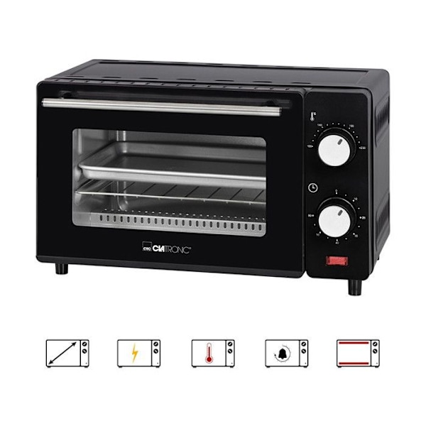 Mini ugn - Clatronic - MB 3746 - 8L - 230°C - 650W - Timer 60 min