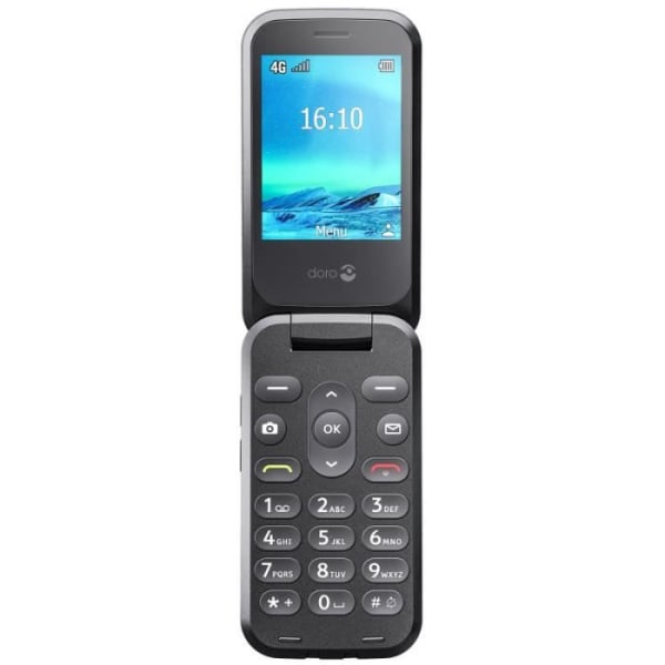 Doro 2820 Senior Flip Mobiltelefon - Låg SAR - 2,8" - Micro SIM - Svart