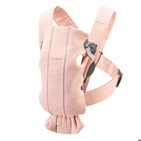 Ergonomisk bärsele BABYBJORN Mini Jersey 3D Ljusrosa - För nyfödda upp till 4 månader Ljusrosa