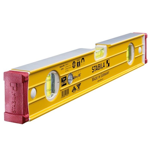 Stabila 96-M-2 Magnetiskt vattenpass 3 flaskor 40 cm