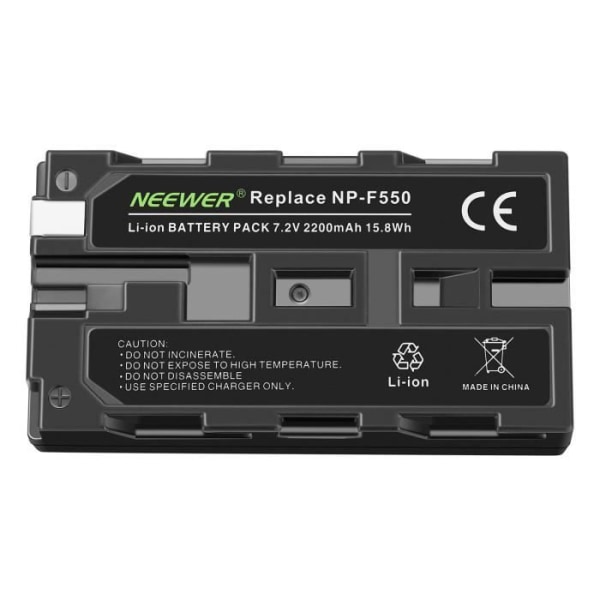 Neewer ® Uppladdningsbart batteri NP-F550/570/F330 2100 mAh ersättningsbatteri för Sony Cyber-kamera