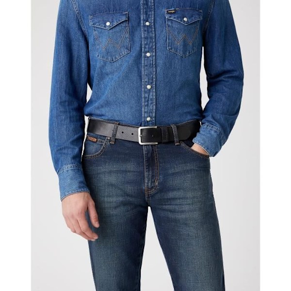 Wrangler Structured Belt - svart Svart 90 cm