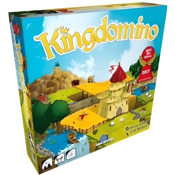 Kingdomino pusselspel - BLÅ ORANGE - Kingdomino modell - 2 eller fler spelare - Vuxen - Blå