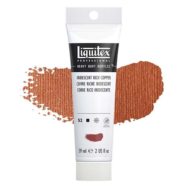 Akrylfärg - LIQUITEX - 92163 - 59 ml - Rikt Koppar Iridescent - Glansig Iridescent rik koppar