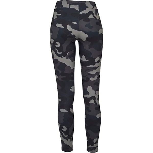Leggings dam - Urban Classics - Camo Tech - Svart - Mesh-inlägg - Hög midja svart/svart S