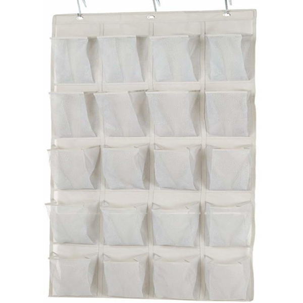 Basics - AQ-NON007 - Över dörren Organizer - Rymmer 20 medelstora skor, vita